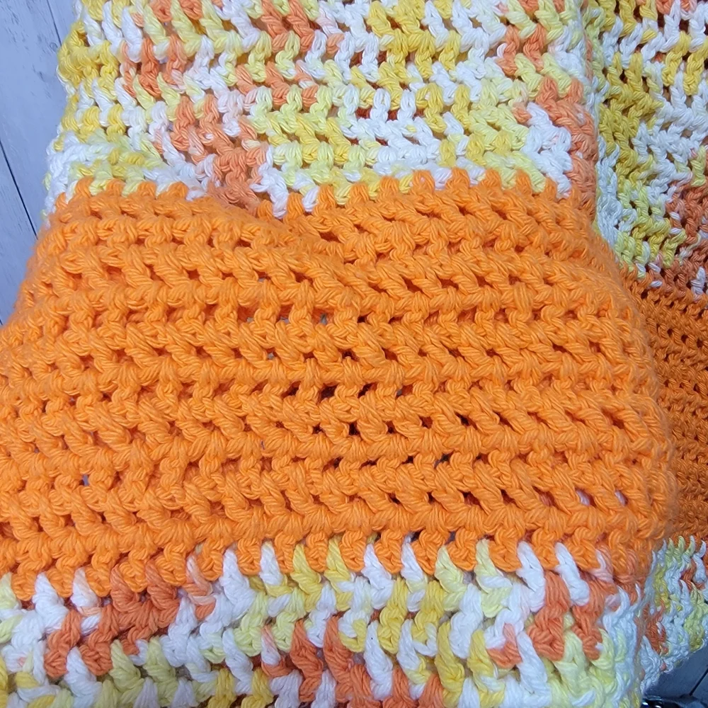 New Handmade Cotton Crochet Afghan Throw Blanket Size 48